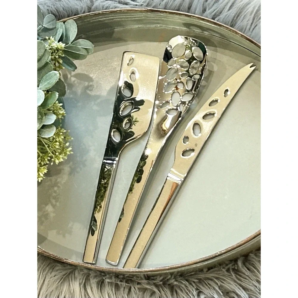 WMF Cheese Set Nuova Serving Utensil Set Of Three- Cheese Knives & Serving Spoon